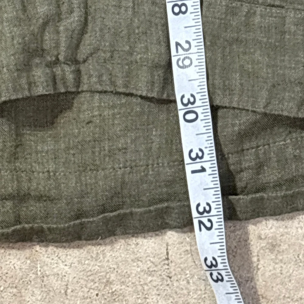 Banana Republic Linen Resort Shirt Casual Button Down Men’s XXL Olive Green